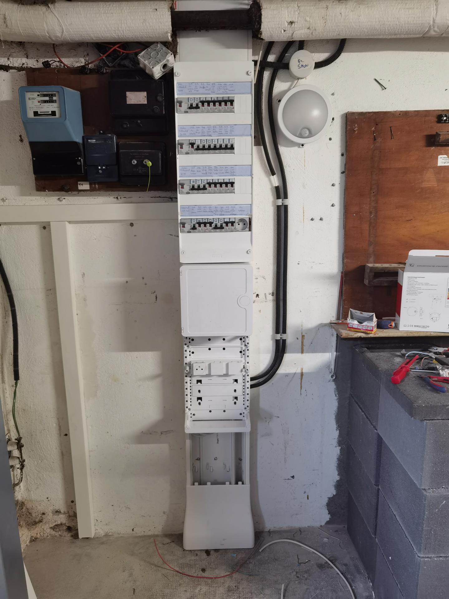 Chantier d'électricité à Belfort